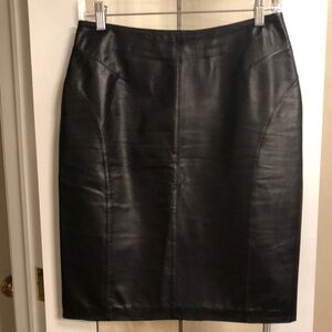 Danier Black Leather Skirt